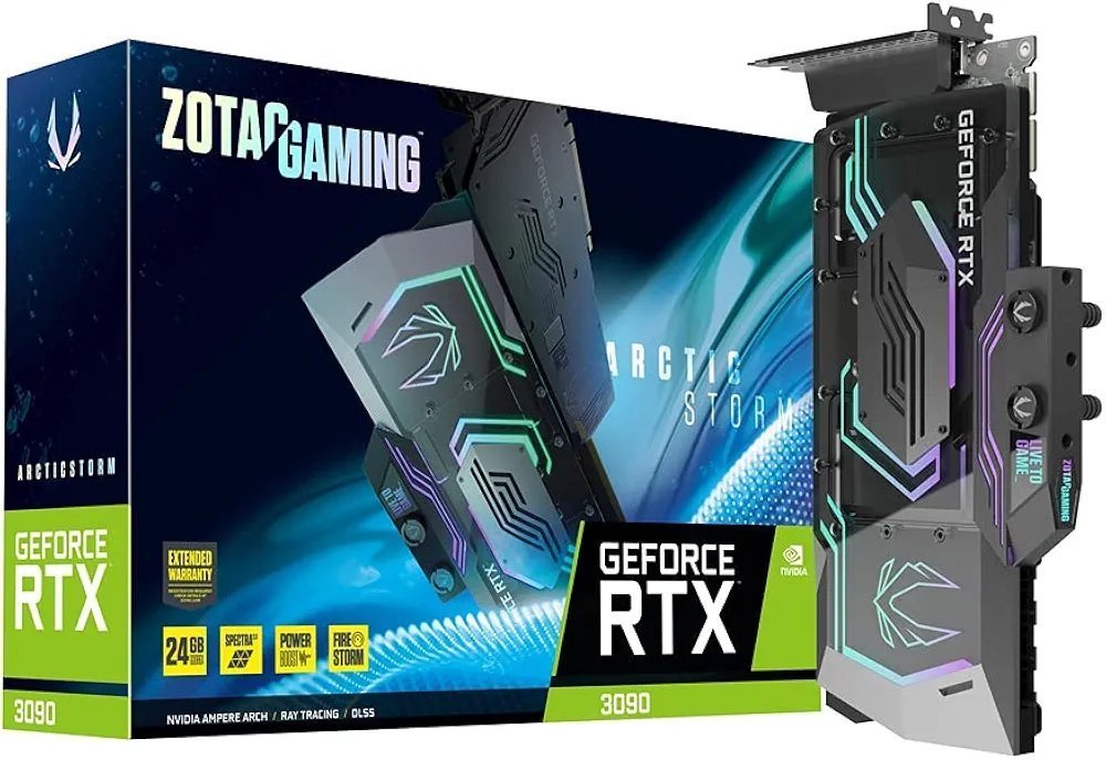 Zotac Gaming Geforce Rtx 3090 Arcticstorm Gddr6X 24Gb 384Bit Pcie 4.0 Graphics Card