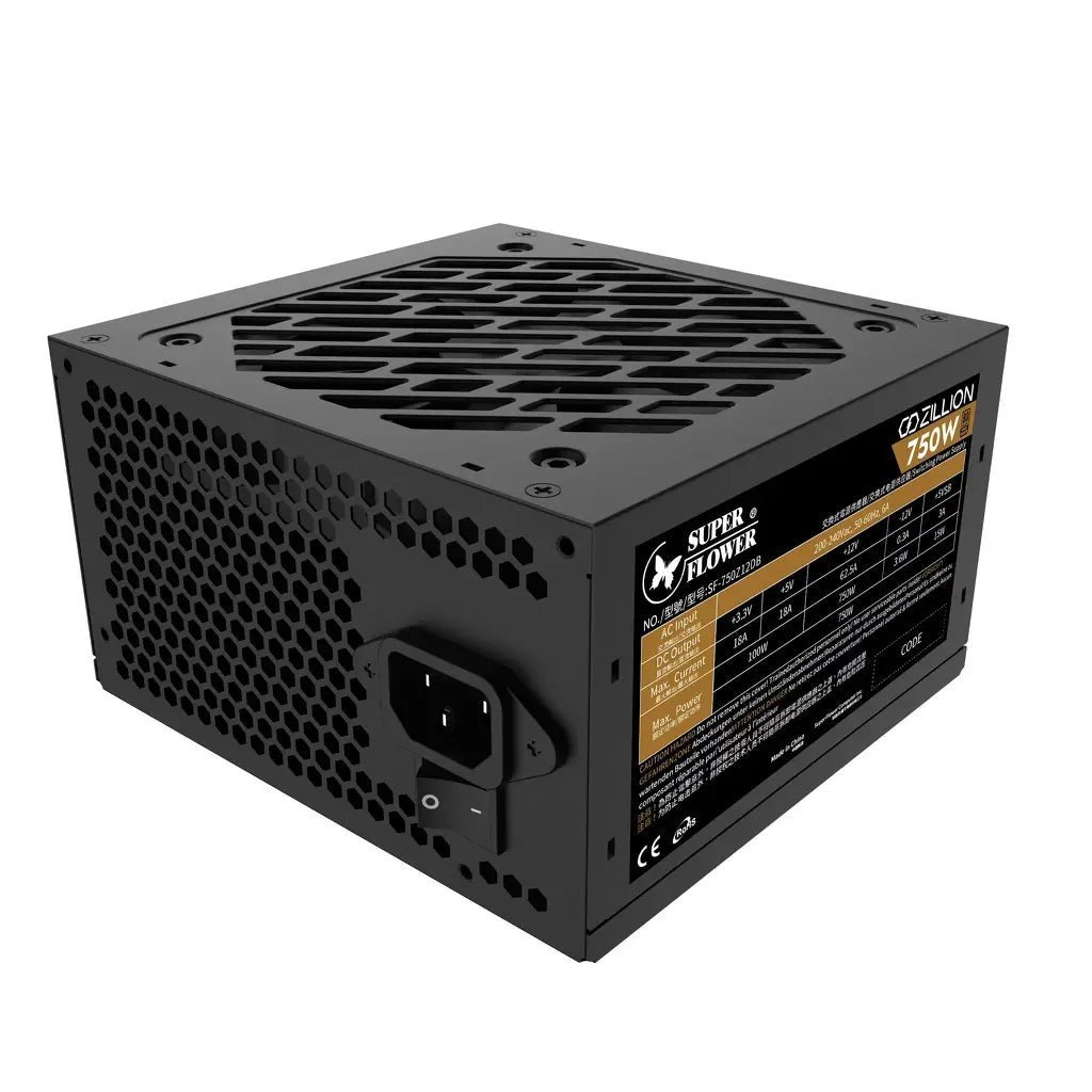 Super Flower Zillion DB 750W 80 Plus Bronze ATX Non-Modular Power Supply Unit Super Flower Zillion DB 750W 80 Plus Bronze ATX Non-Modular Power Supply Unit