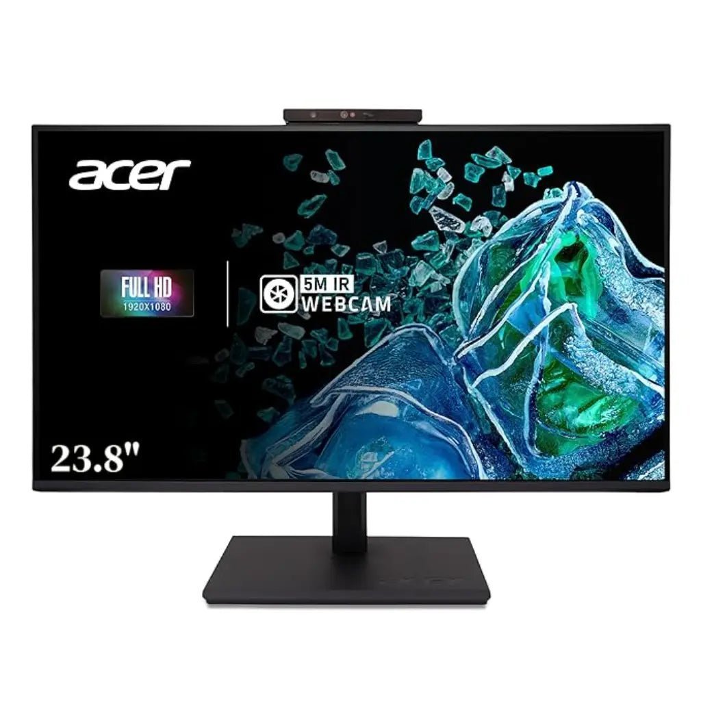 Acer B247Y D6 23.8-inch Full HD IPS Ergonomic Monitor with Integrated 5MP IR Webcam