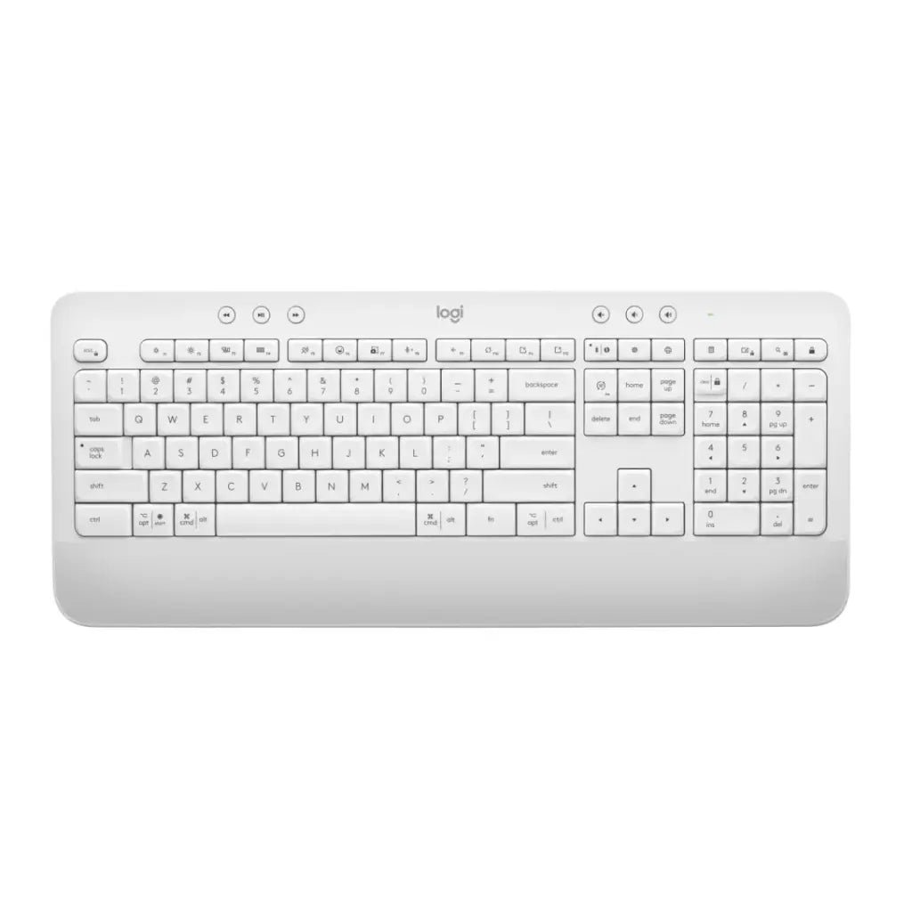 Logitech Signature K650 Wireless Bluetooth Keyboard with Integrated Palm Rest - Off White