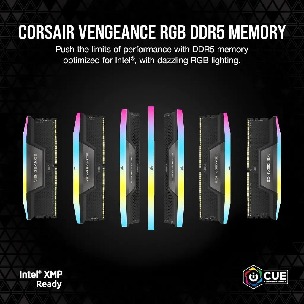 Corsair Vengeance RGB 96GB (2x48GB) DDR5 5600MHz CL40 Desktop Memory Kit - High Performance RAM