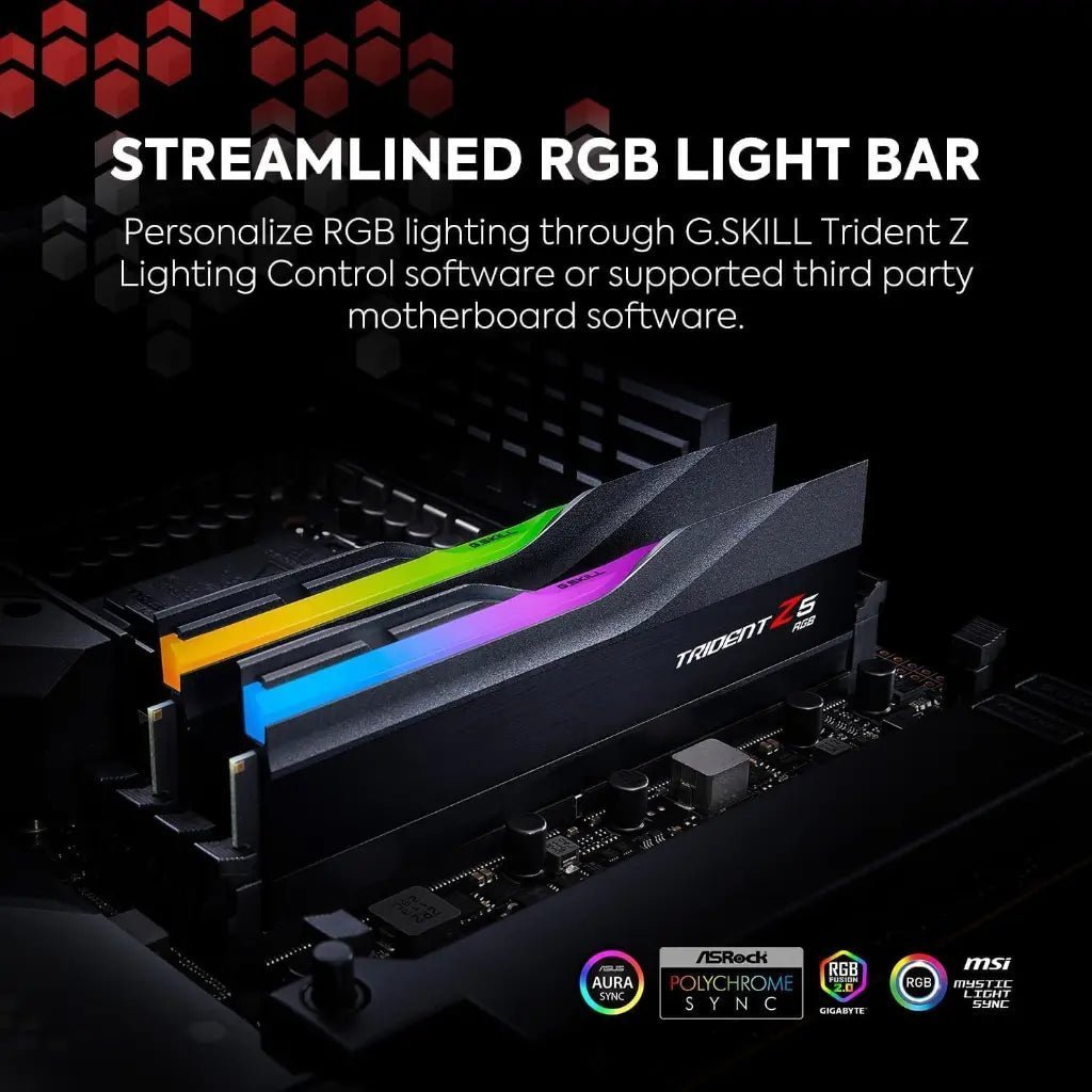 G.Skill Trident Z5 RGB 16GB (2x8GB) DDR5 6000MHz CL36 Desktop Memory Kit