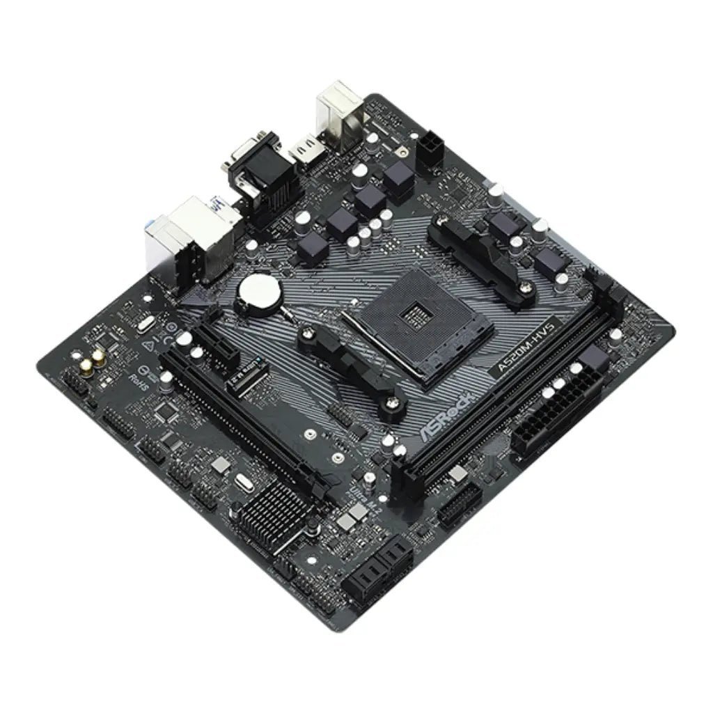 ASRock A520M-HVS AMD A520 Socket AM4 Micro-ATX Motherboard with DDR4 Support