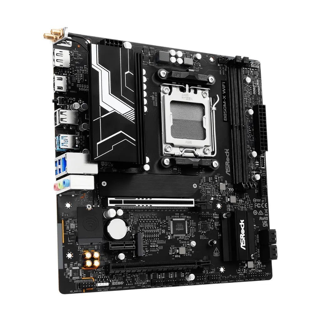 ASRock B850M X WiFi R2.0 AMD AM5 Micro ATX Motherboard with DDR5 Support and WiFi 6E