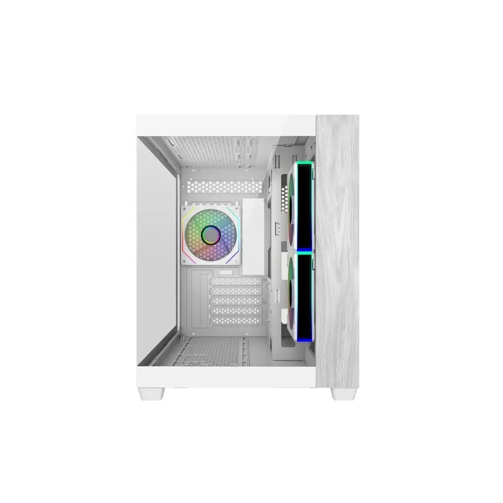 Cooler Master Elite 481 mATX Dual-Chamber PC Case with Natural Wood Front Panel