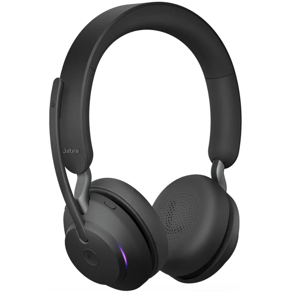 Jabra Evolve2 65 MS Stereo Wireless Bluetooth Headset with USB-A Adapter and 40mm Speakers