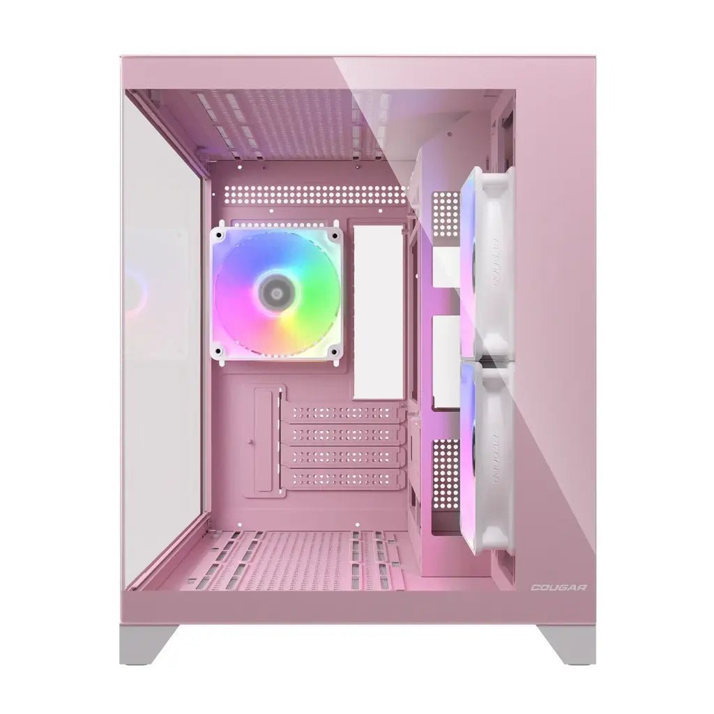 Cougar FV150 Mini RGB Dual Chamber Tempered Glass Mini Tower PC Case - Pink