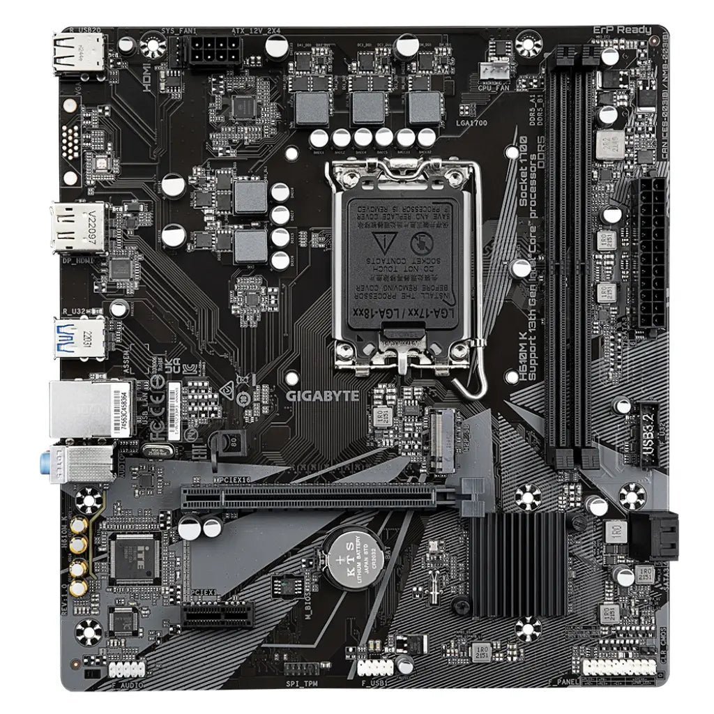 Gigabyte H610M K Intel H610 LGA1700 DDR4 Micro-ATX Motherboard for 12th/13th/14th Gen Intel Core Processors Gigabyte H610M K Intel H610 LGA1700 DDR4 Micro-ATX Motherboard for 12th/13th/14th Gen Intel Core Processors