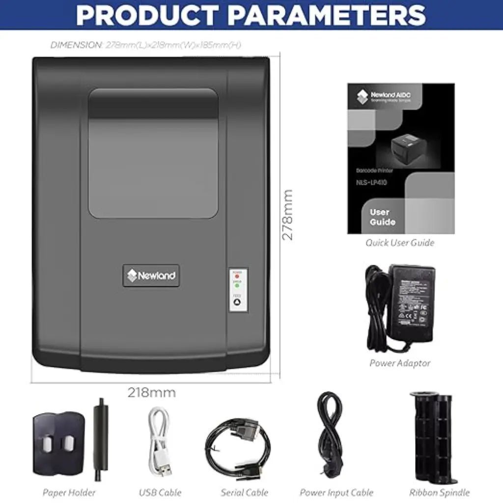 Newland NLS-LP410-IN 4-Inch Desktop Thermal Barcode and Shipping Label Printer Newland NLS-LP410-IN 4-Inch Desktop Thermal Barcode and Shipping Label Printer