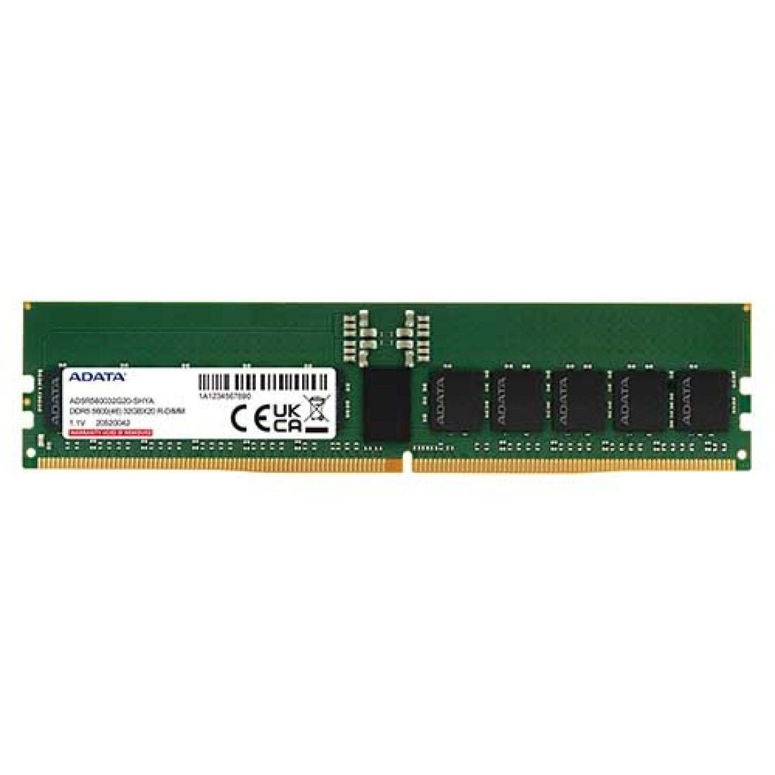 ADATA 32GB DDR5 5600MHz CL46 ECC R-DIMM Memory Module for Workstations, Servers, and NAS