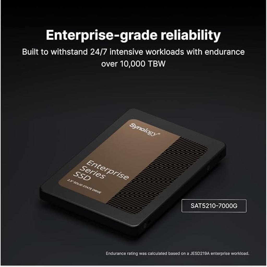 Synology SAT5210 7TB Enterprise SATA 2.5-inch NAS Solid State Drive Synology SAT5210 7TB Enterprise SATA 2.5-inch NAS Solid State Drive