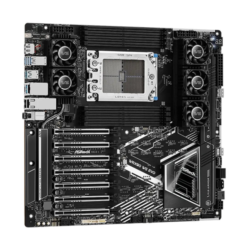 ASRock WRX90 WS EVO AMD Threadripper Pro WRX90 Chipset sTR5 EEB DDR5 ECC Workstation Motherboard ASRock WRX90 WS EVO AMD Threadripper Pro WRX90 Chipset sTR5 EEB DDR5 ECC Workstation Motherboard