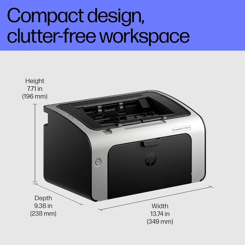 HP LaserJet Pro P1108 Plus Monochrome Laser Printer - 19 PPM Single Function HP LaserJet Pro P1108 Plus Monochrome Laser Printer - 19 PPM Single Function