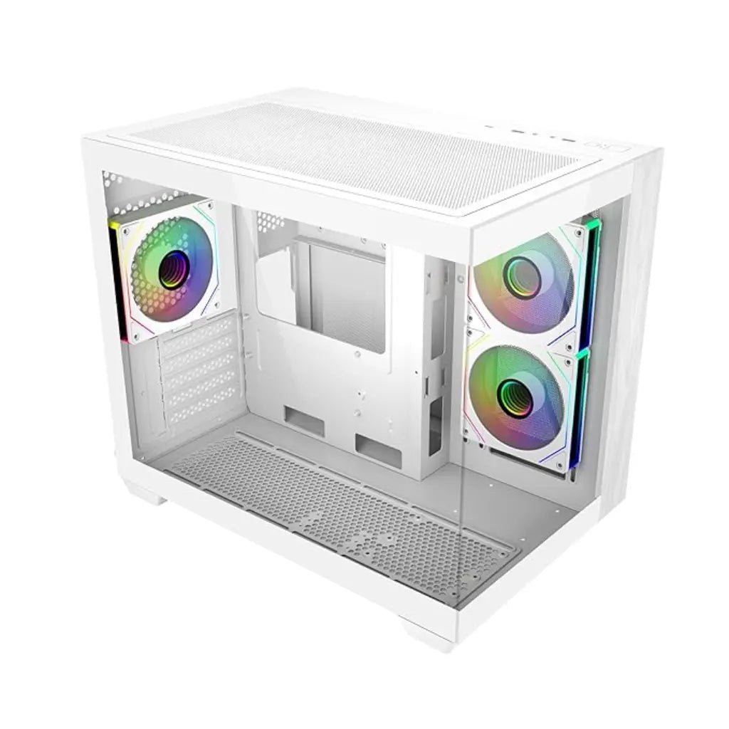 Cooler Master Elite 481 mATX Dual-Chamber PC Case with Natural Wood Front Panel
