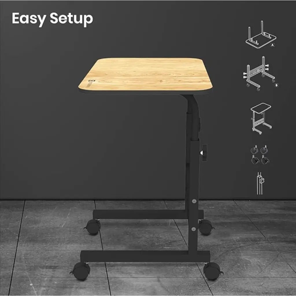 Portronics My Buddy D POR 1376 Ergonomic Adjustable Portable Laptop Desk with Rolling Wheels Portronics My Buddy D POR 1376 Ergonomic Adjustable Portable Laptop Desk with Rolling Wheels