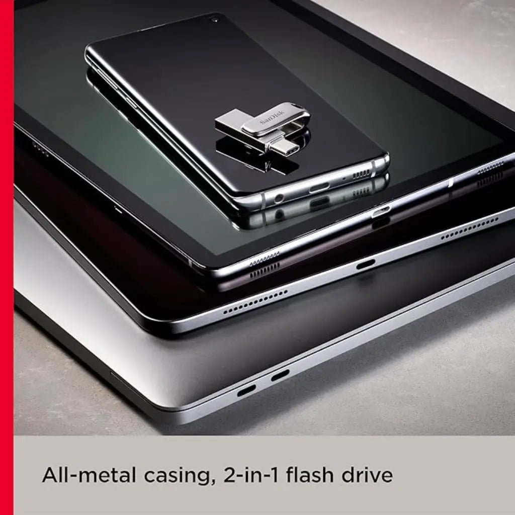 SanDisk Ultra Dual Drive Luxe 256GB USB Type-C and USB Type-A OTG Flash Drive