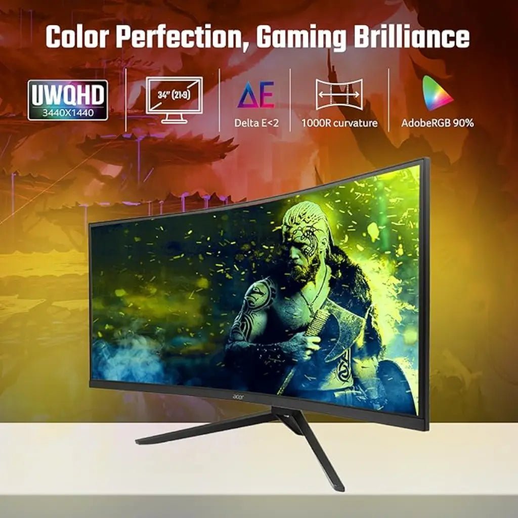 Acer ED343CUR 34-inch Ultra-Wide QHD 180Hz 1ms Curved Gaming Monitor