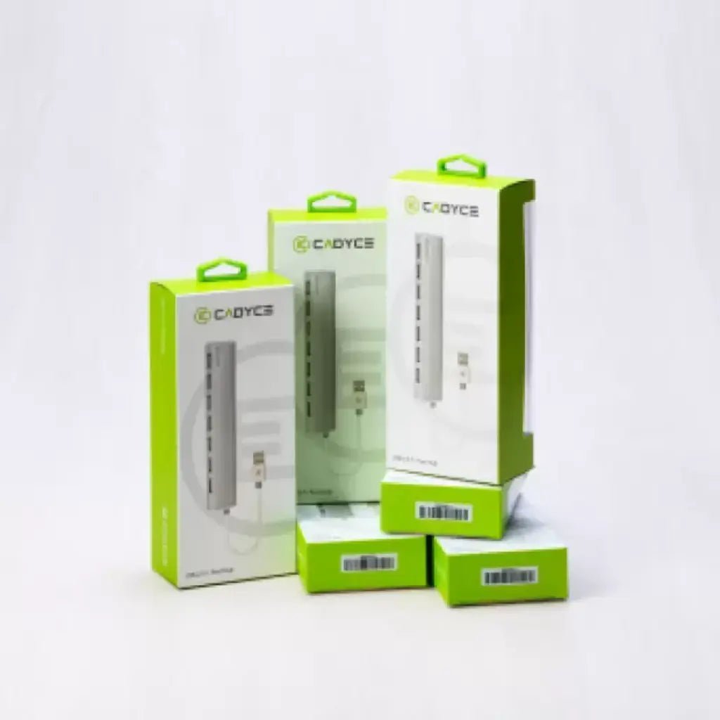 CADYCE CA-U7H USB 2.0 7-Port High-Speed Data Hub with External Power Adapter
