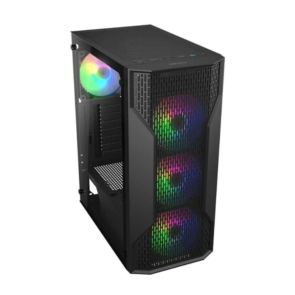 Cougar MX110 RGB Mid Tower ATX PC Gaming Case with 4 Pre-Installed RGB Fans
