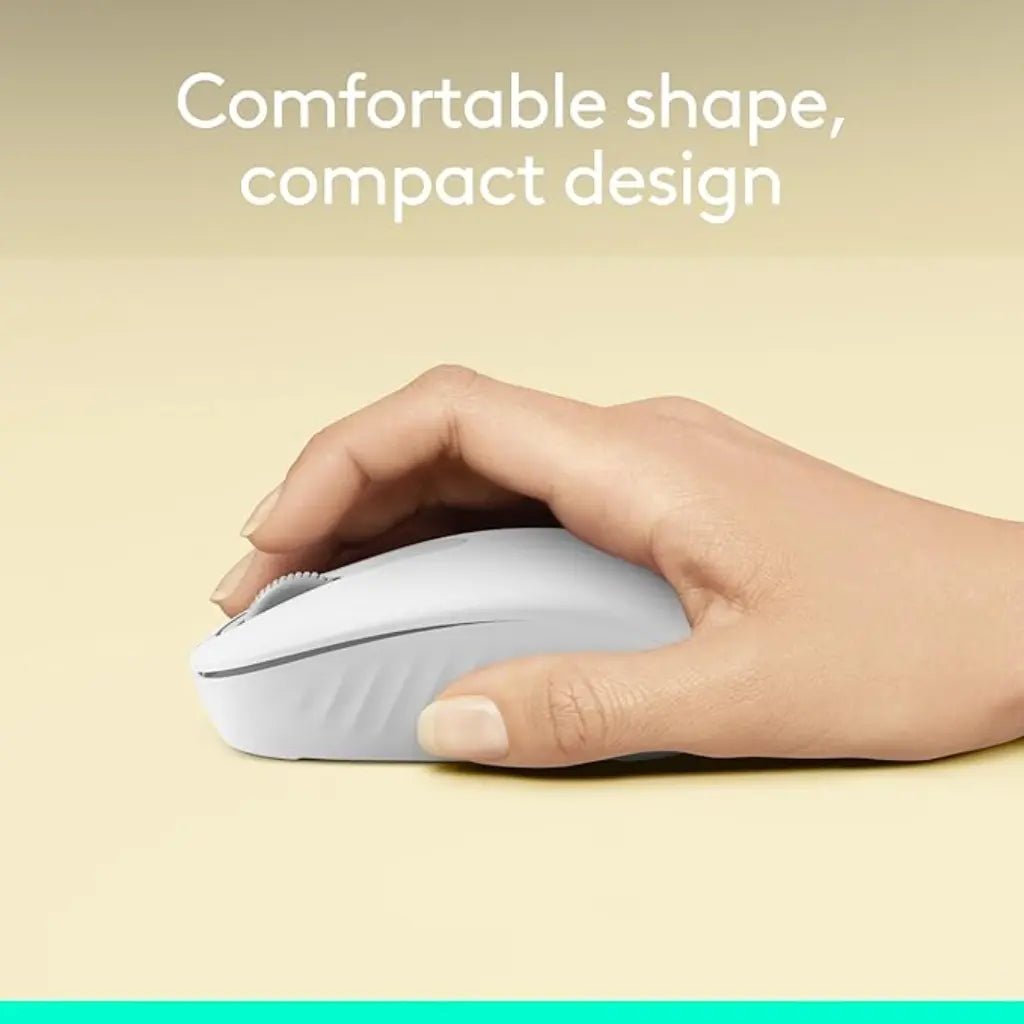 Logitech M196 Bluetooth Wireless Optical Mouse - Off White - Compact Ergonomic Design Logitech M196 Bluetooth Wireless Optical Mouse - Off White - Compact Ergonomic Design