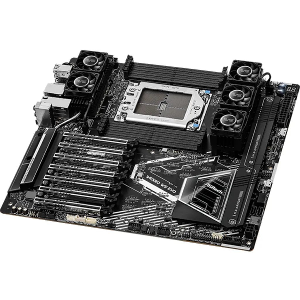 ASRock WRX90 WS EVO AMD Threadripper Pro WRX90 Chipset sTR5 EEB DDR5 ECC Workstation Motherboard ASRock WRX90 WS EVO AMD Threadripper Pro WRX90 Chipset sTR5 EEB DDR5 ECC Workstation Motherboard