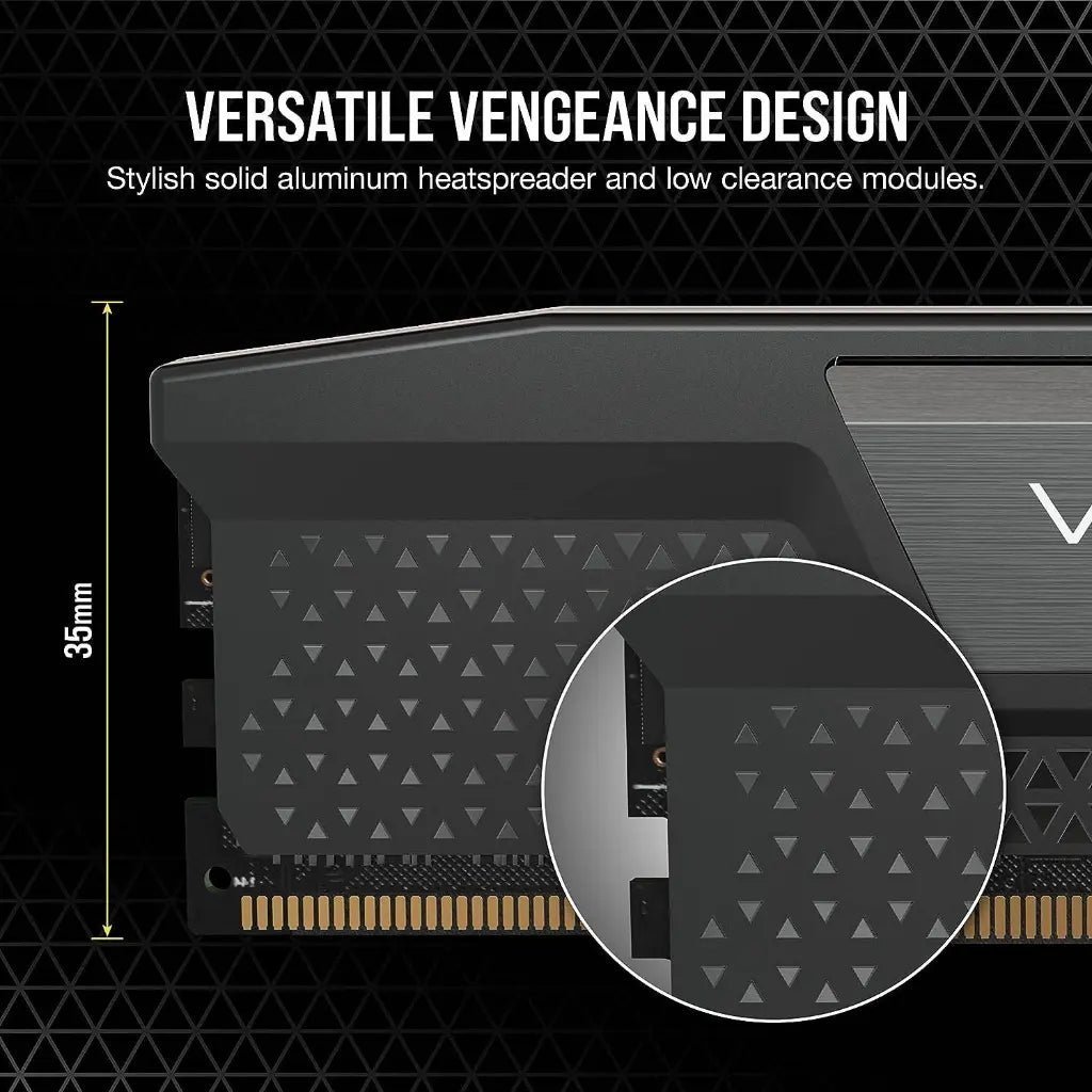 Corsair Vengeance 96GB (4x24GB) DDR5 5600MHz CL40 Desktop Memory Kit - Black