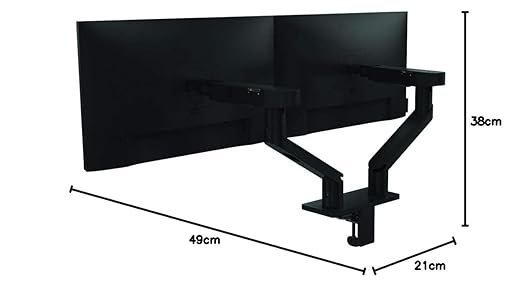 Dell MDA20 Pro Dual Monitor Arm - Fully Adjustable Ergonomic Desk Mount for Dual Displays Dell MDA20 Pro Dual Monitor Arm - Fully Adjustable Ergonomic Desk Mount for Dual Displays