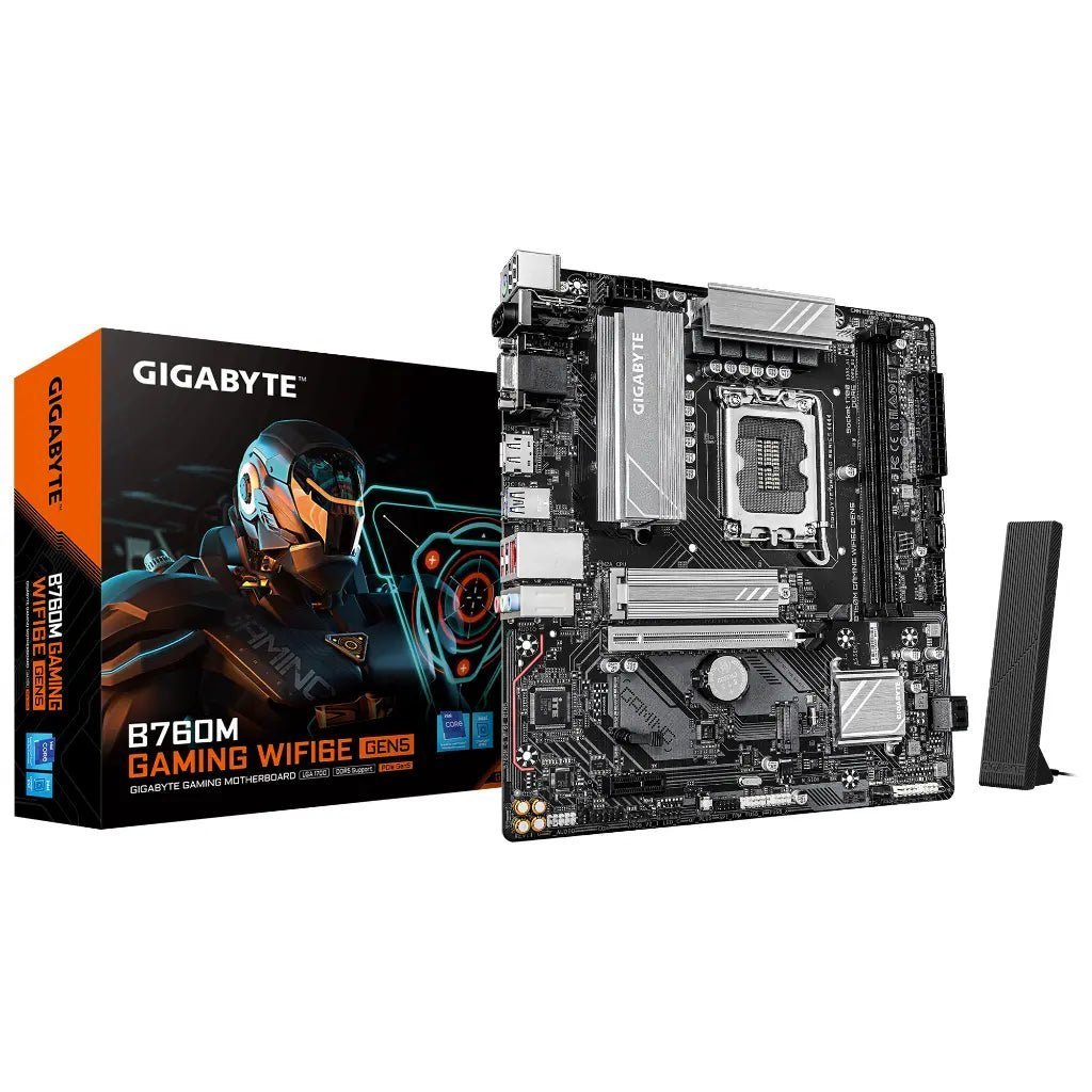 Gigabyte B760M GAMING WIFI 6E Gen5 Intel B760 LGA1700 DDR5 Micro-ATX Motherboard