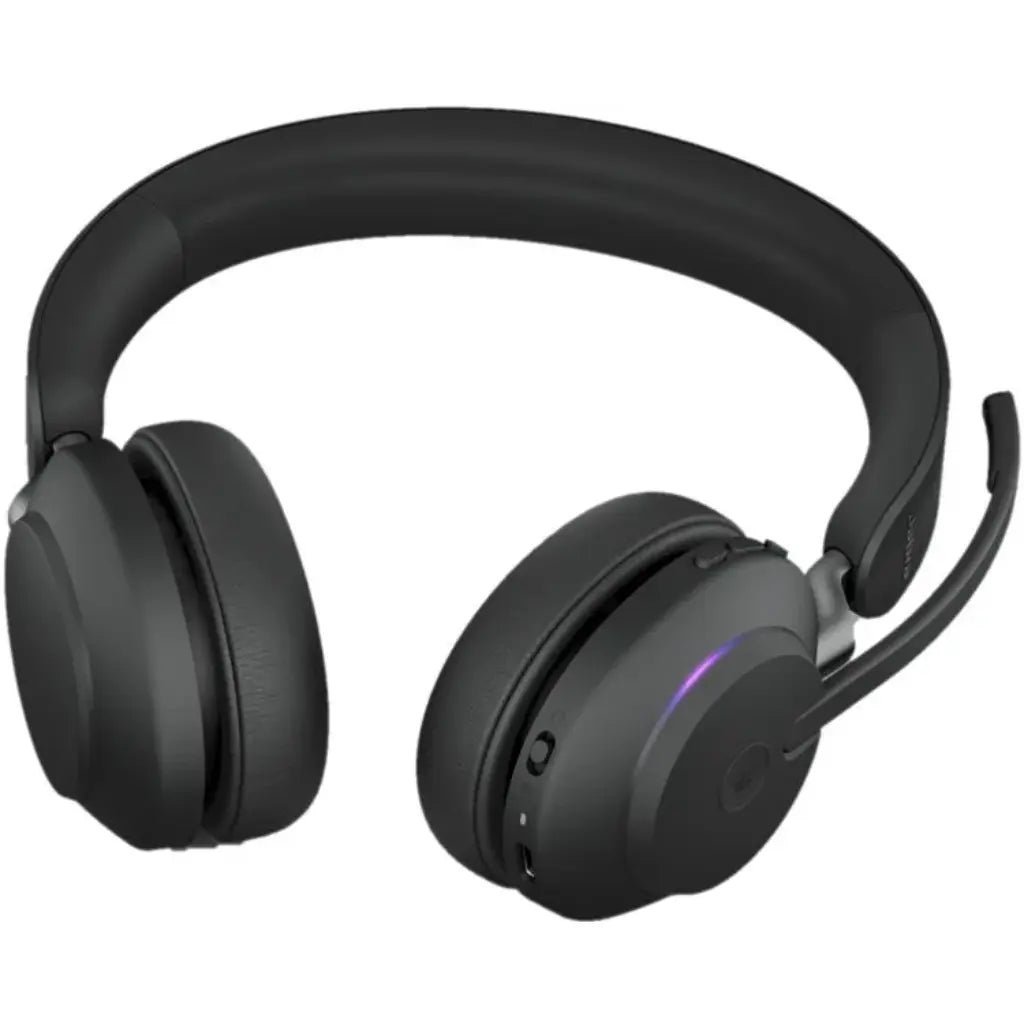 Jabra Evolve2 65 MS Stereo Wireless Bluetooth Headset with USB-C Adapter and Charging Stand Jabra Evolve2 65 MS Stereo Wireless Bluetooth Headset with USB-C Adapter and Charging Stand