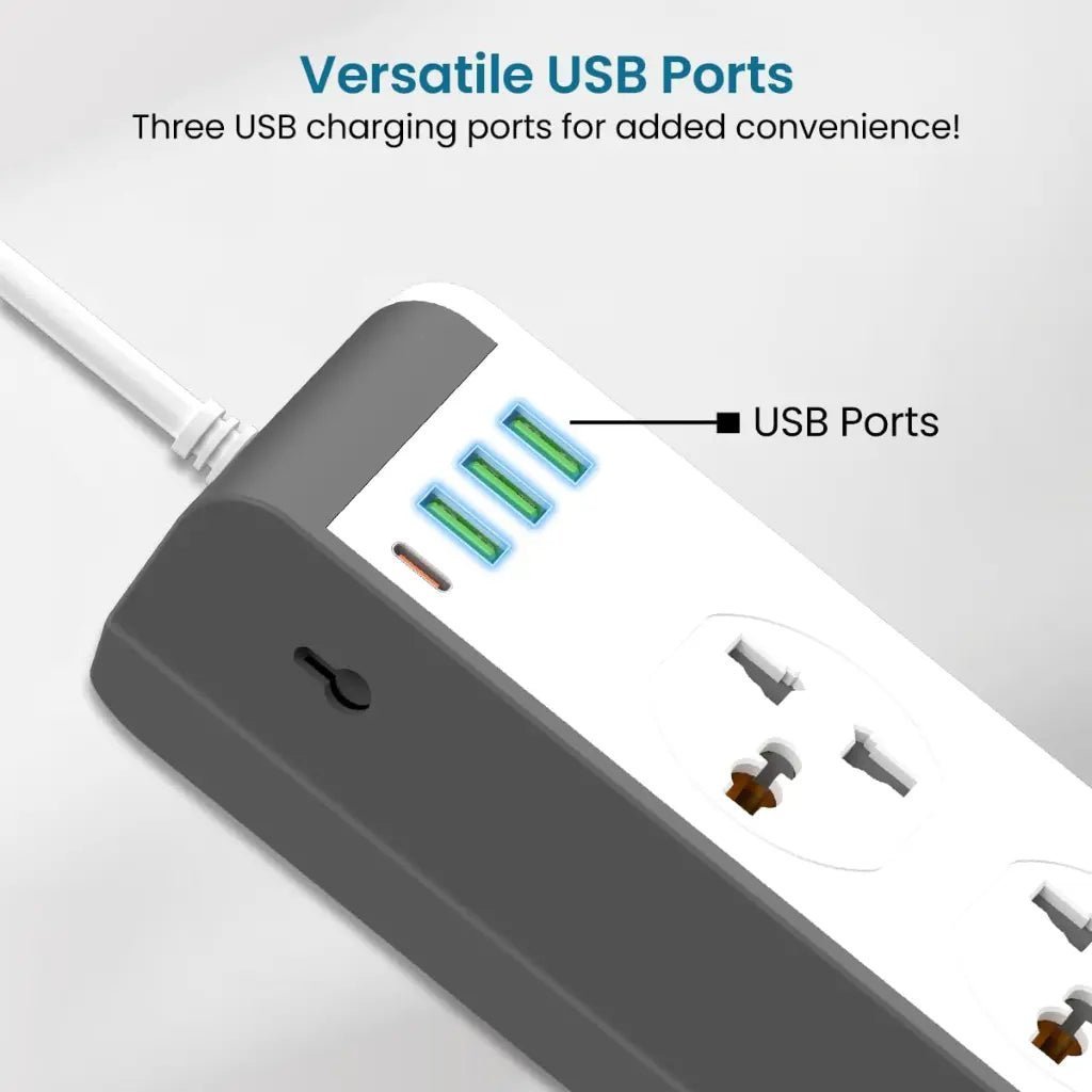 Portronics Power Plate 14 (POR 2072) 10-Socket Universal Extension Board with Surge Protection