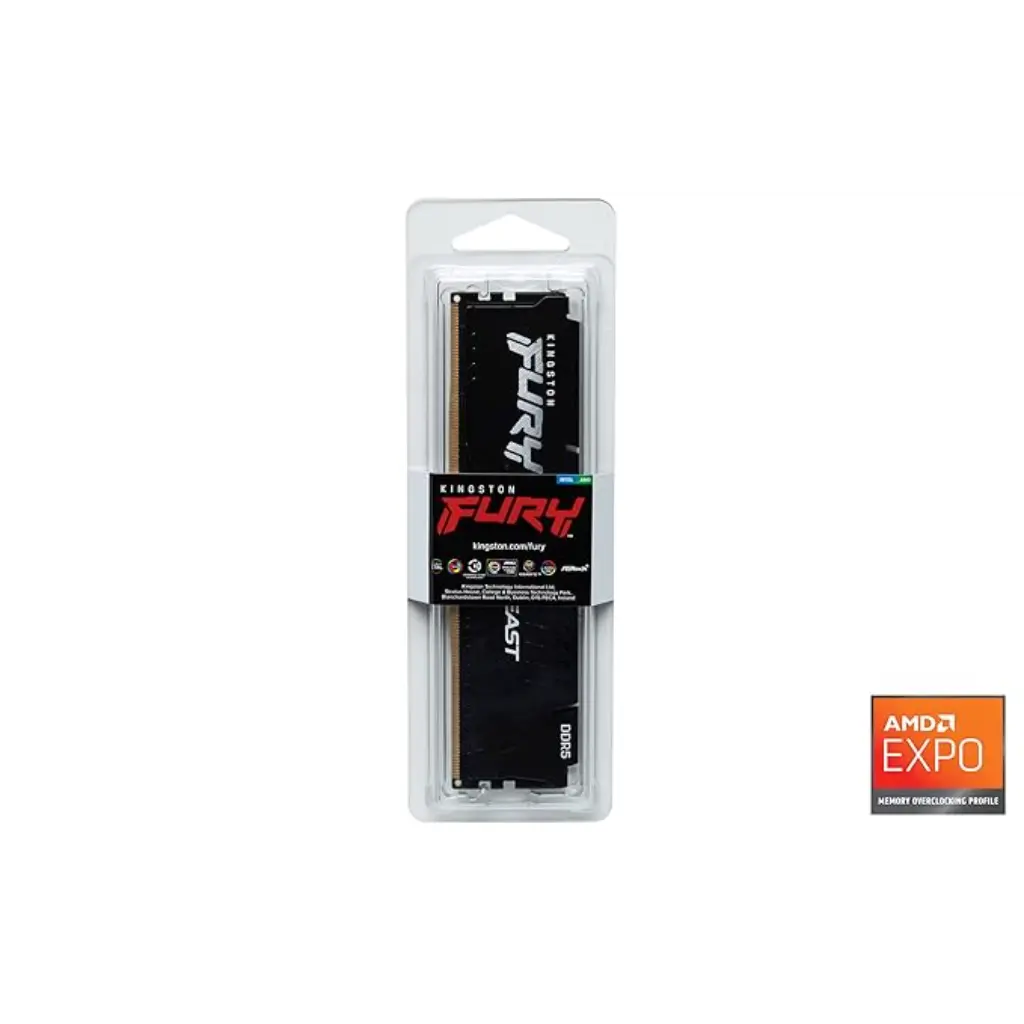 Kingston FURY Beast 16GB (1x16GB) DDR5 5200MHz CL36 UDIMM Desktop Gaming Memory Module Kingston FURY Beast 16GB (1x16GB) DDR5 5200MHz CL36 UDIMM Desktop Gaming Memory Module