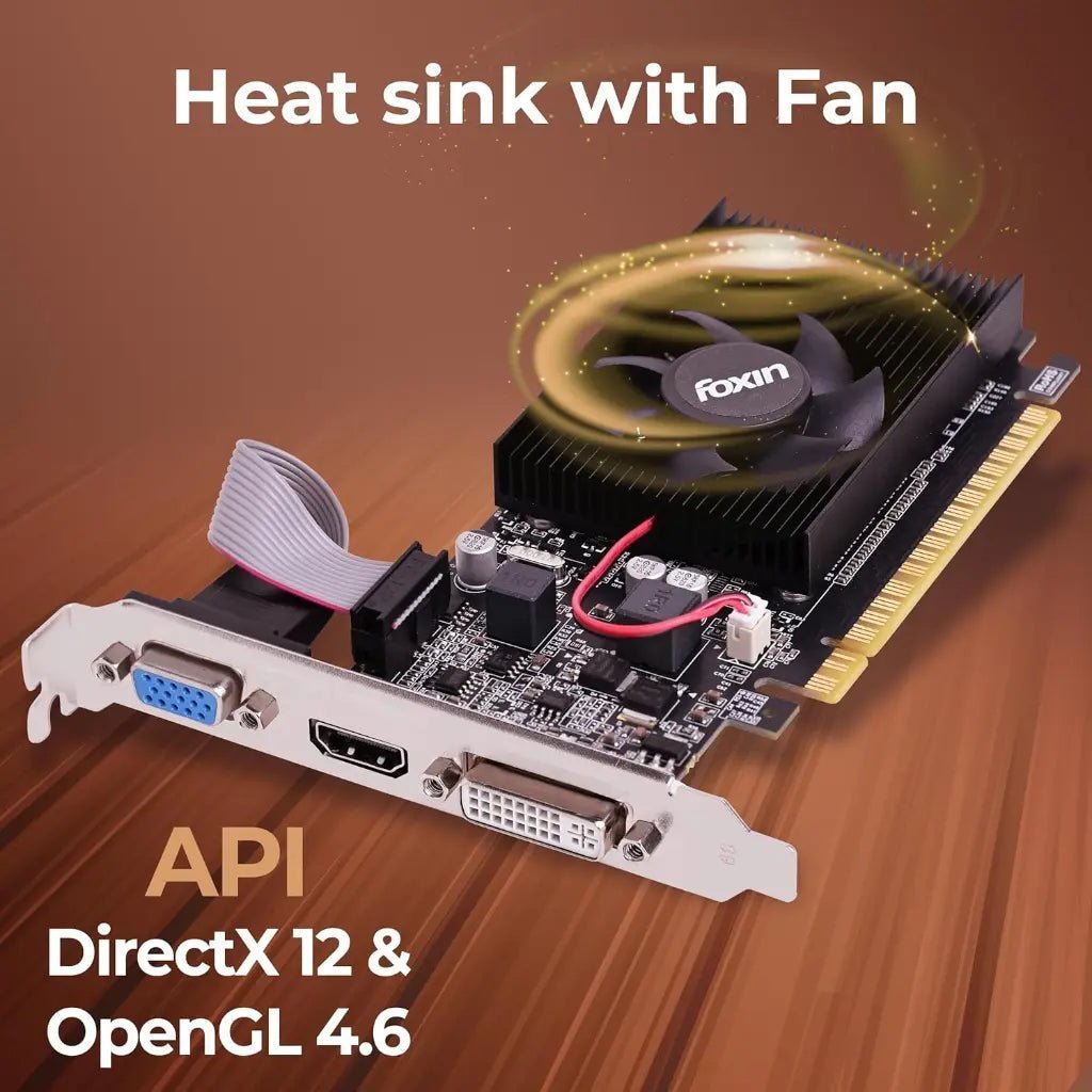 Foxin GT740 4GB 128-Bit DDR3 High-Efficiency Desktop Graphics Card for Gaming and Multimedia