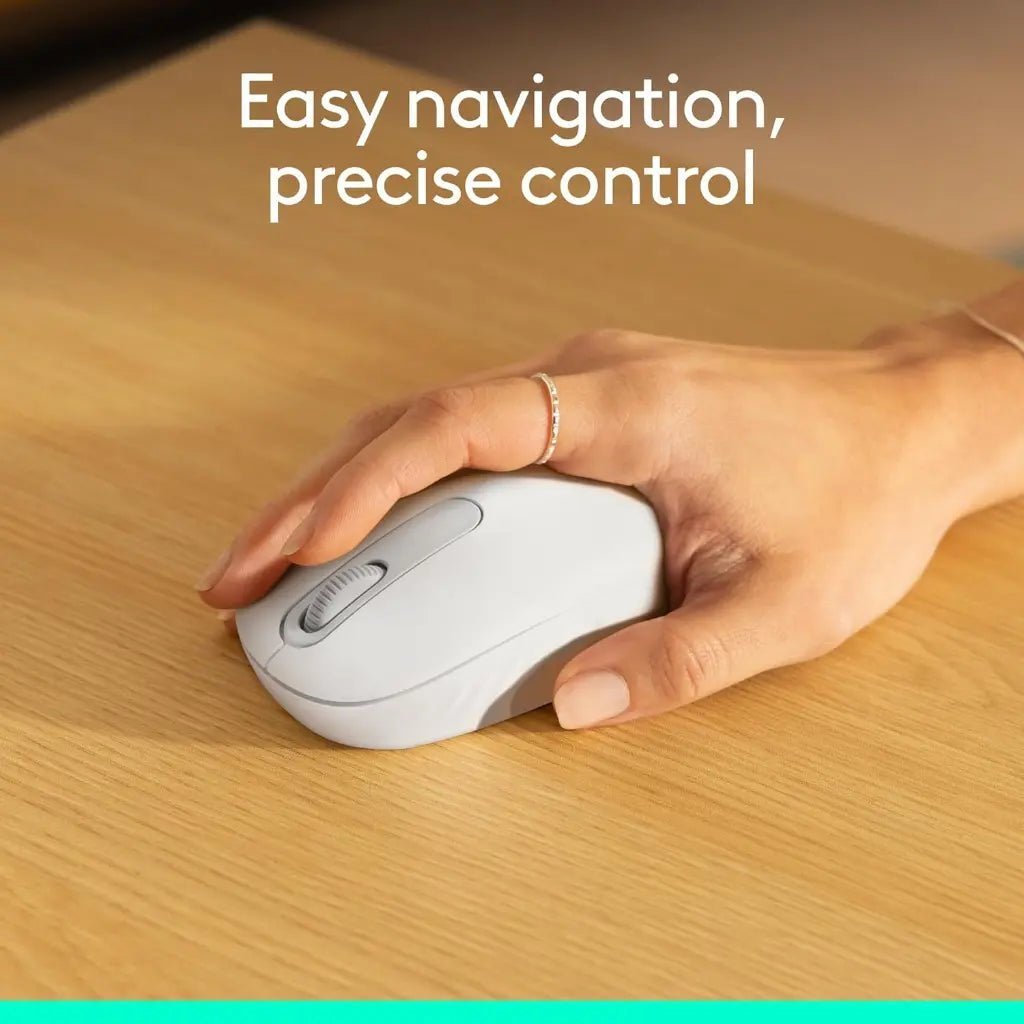 Logitech M196 Bluetooth Wireless Optical Mouse - Off White - Compact Ergonomic Design Logitech M196 Bluetooth Wireless Optical Mouse - Off White - Compact Ergonomic Design