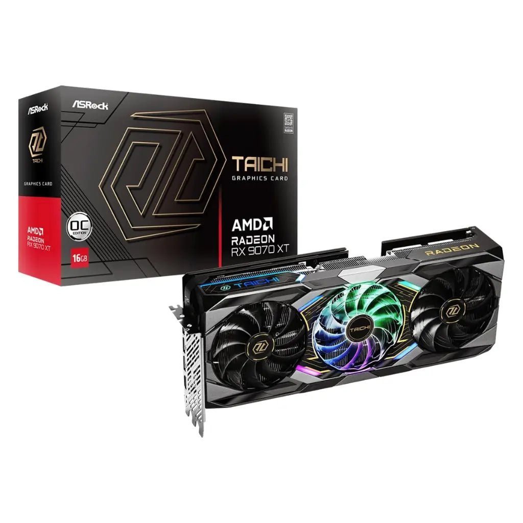 ASRock Taichi AMD Radeon RX 9070 XT 16GB GDDR6 Overclocked Graphics Card ASRock Taichi AMD Radeon RX 9070 XT 16GB GDDR6 Overclocked Graphics Card
