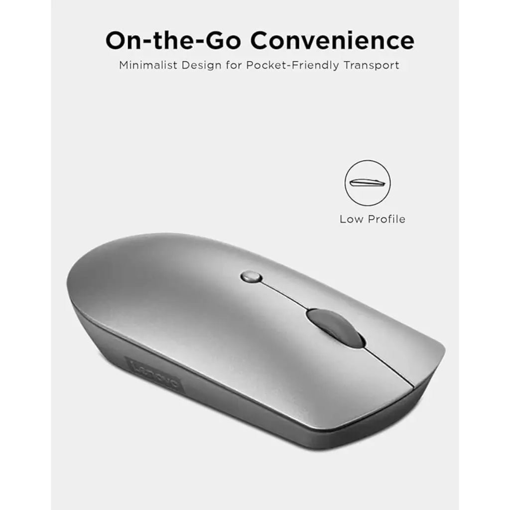 Lenovo 600 Bluetooth Silent Mouse with Dual Device Connectivity and Silent Clicks - Iron Grey Lenovo 600 Bluetooth Silent Mouse with Dual Device Connectivity and Silent Clicks - Iron Grey