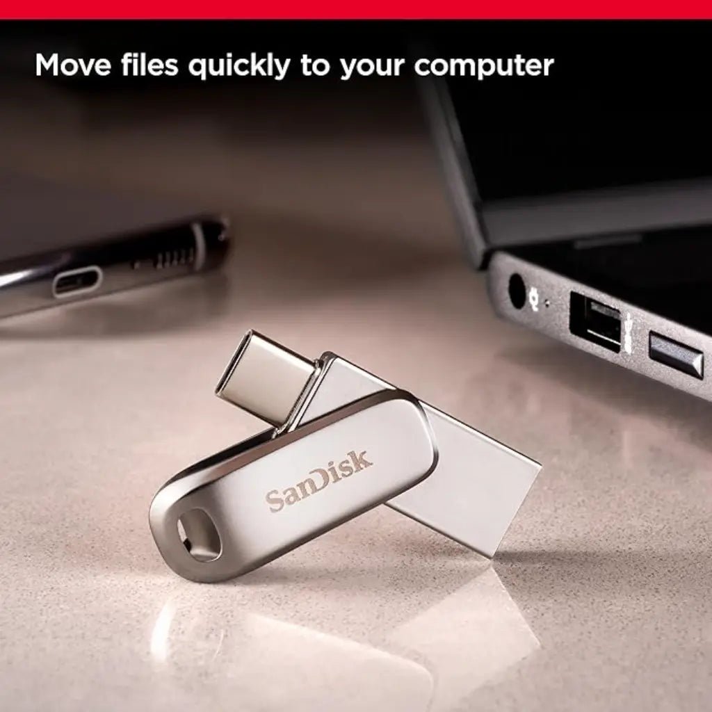 SanDisk Ultra Dual Drive Luxe 256GB USB Type-C and USB Type-A OTG Flash Drive