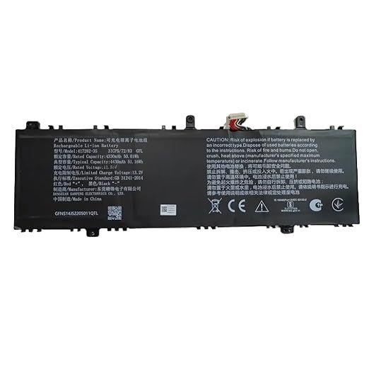 INFINIX 417282-3S Replacement Laptop Battery, 11.55V 51.6Whr 4430mAh 3-Cell