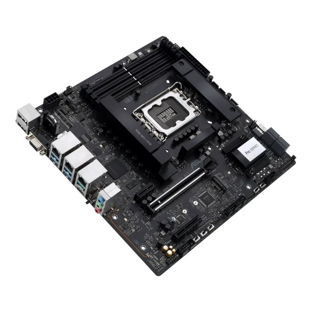 ASUS Pro WS W680M-ACE SE Intel W680 LGA1700 DDR5 Micro-ATX Workstation Motherboard with ECC Memory Support