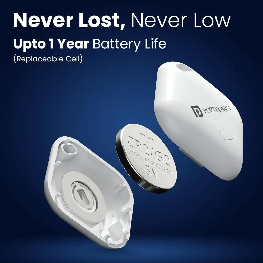 Portronics World Tag POR 2804 Smart Bluetooth Item Finder with 20m Buzzer Range and Anti-Lost Tracking Portronics World Tag POR 2804 Smart Bluetooth Item Finder with 20m Buzzer Range and Anti-Lost Tracking