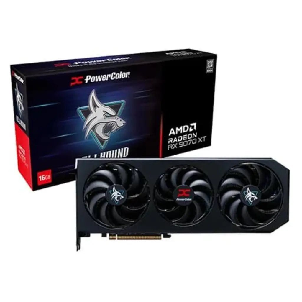 PowerColor Hellhound AMD Radeon RX 9070 XT 16GB GDDR6 Gaming Graphics Card