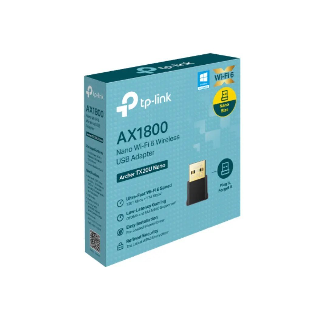 TP-Link Archer TX20U Nano AX1800 Dual-Band Wi-Fi 6 USB Wireless Network Adapter