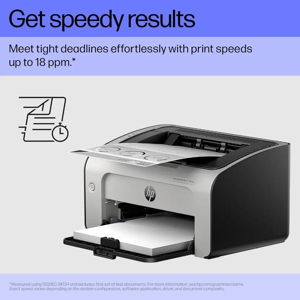 HP LaserJet Pro P1108 Plus Monochrome Laser Printer - 19 PPM Single Function HP LaserJet Pro P1108 Plus Monochrome Laser Printer - 19 PPM Single Function