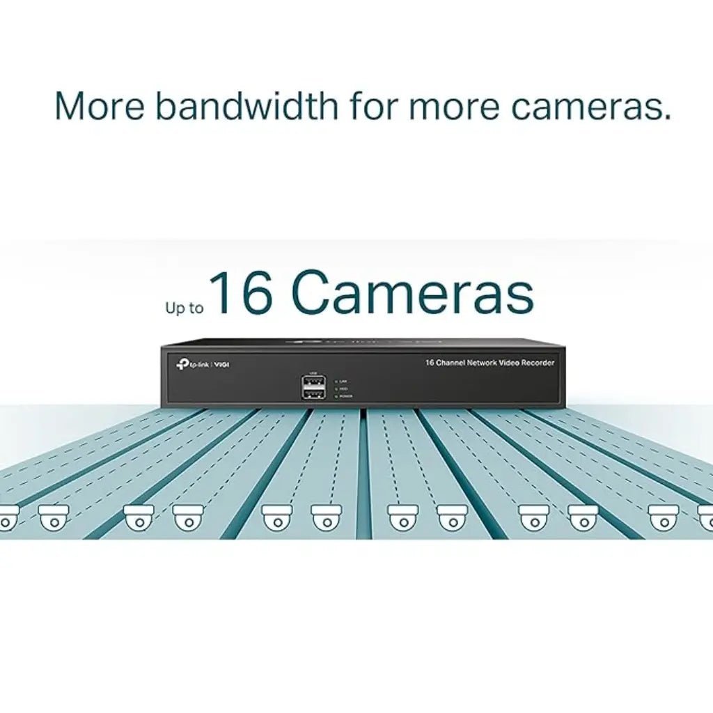 TP-Link VIGI NVR1016H 16-Channel Network Video Recorder with H.265+ Compression and ONVIF Compatibility TP-Link VIGI NVR1016H 16-Channel Network Video Recorder with H.265+ Compression and ONVIF Compatibility