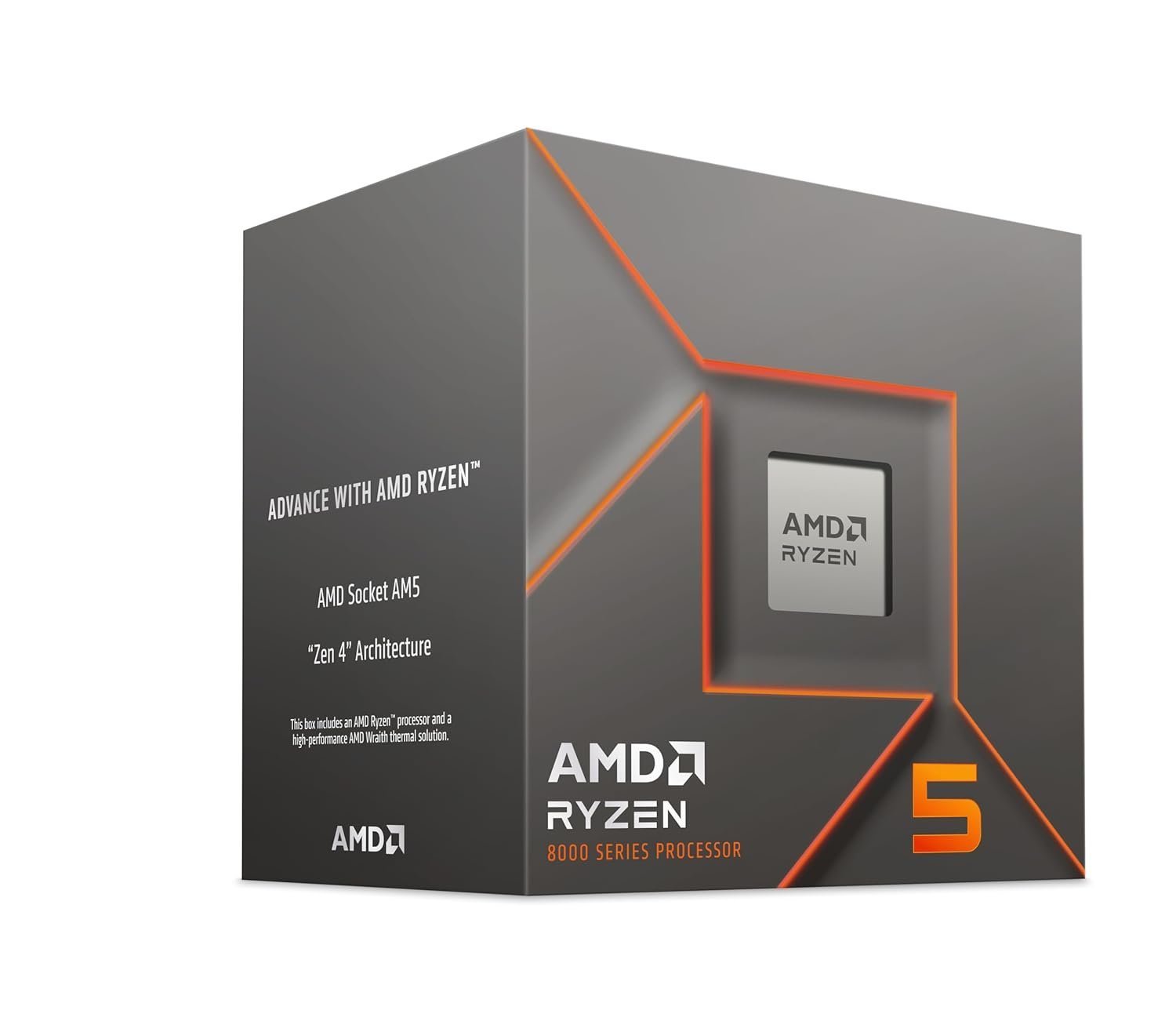 AMD Ryzen 5 8600G 6-Core 12-Thread 5GHz Desktop Processor with Radeon Graphics, AM5 Socket