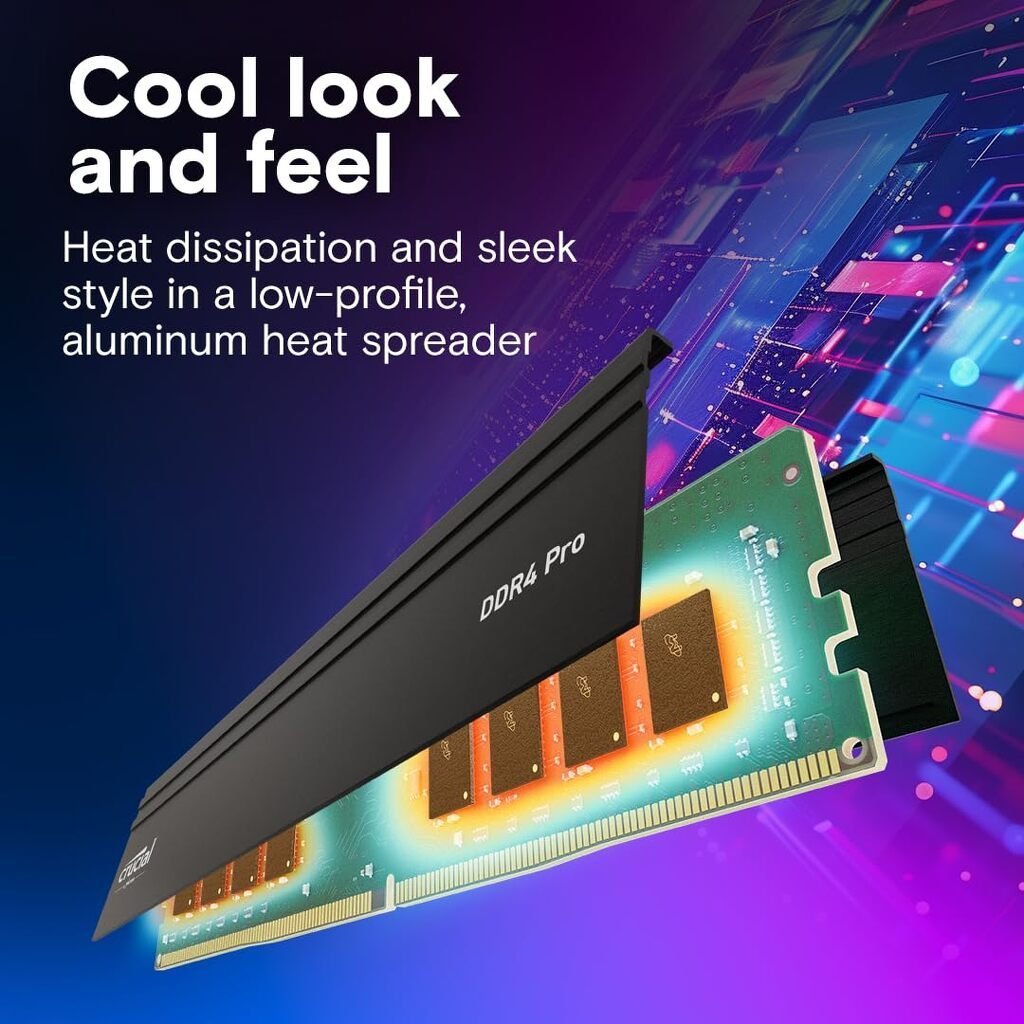 Crucial Pro 32GB (2x16GB) DDR4 3200MHz CL22 UDIMM Desktop Memory Kit Crucial Pro 32GB (2x16GB) DDR4 3200MHz CL22 UDIMM Desktop Memory Kit