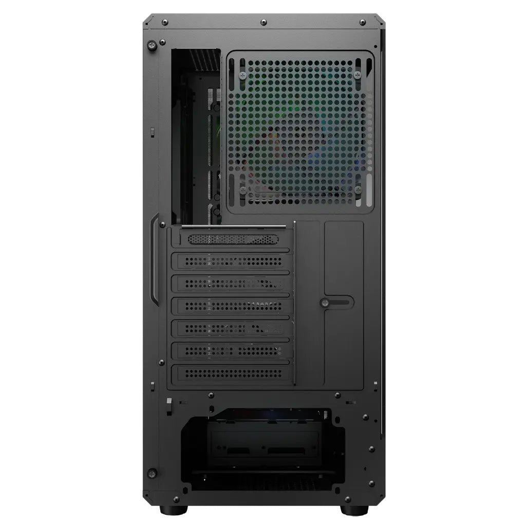 Cougar Airface Pure RGB Mid Tower ATX Computer Case - Compact Design with Ultra-Slim Ventilated Front Panel and 4 Pre-installed RGB Fans