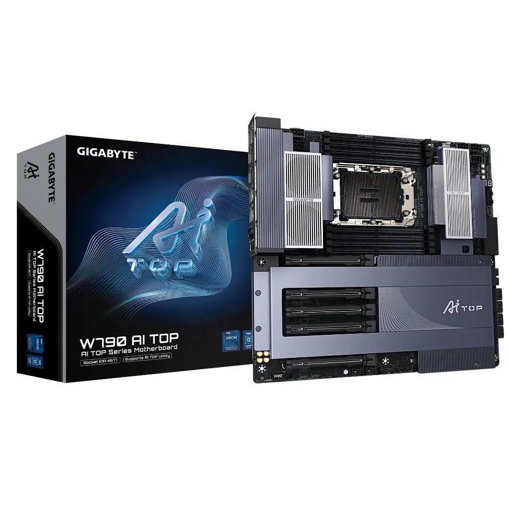 Gigabyte W790 AI TOP Wi-Fi 7 Intel W790 LGA4677 DDR5 E-ATX Motherboard for Workstation and AI Computing