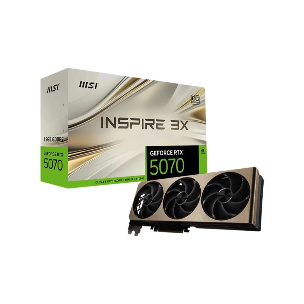 MSI GeForce RTX 5070 12GB GDDR7 Inspire 3X OC Overclocked Graphics Card MSI GeForce RTX 5070 12GB GDDR7 Inspire 3X OC Overclocked Graphics Card