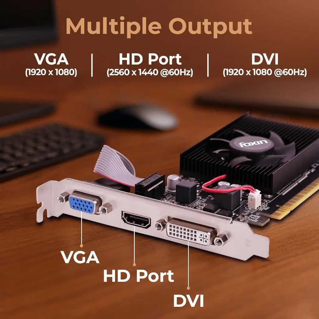 Foxin GT740 4GB 128-Bit DDR3 High-Efficiency Desktop Graphics Card for Gaming and Multimedia