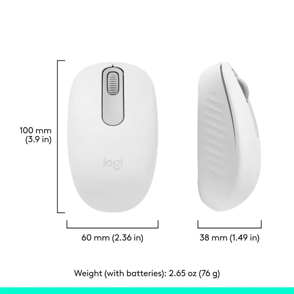 Logitech M196 Bluetooth Wireless Optical Mouse - Off White - Compact Ergonomic Design Logitech M196 Bluetooth Wireless Optical Mouse - Off White - Compact Ergonomic Design